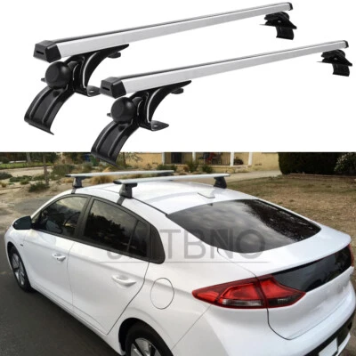 Portaequipajes portaequipajes de techo superior para Hyundai Ioniq 48" + cerradura Foto 1 de 4
