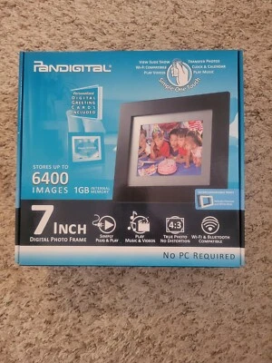 Pandigital 7inch Digital Photo Frame 1GB Internal Memory {Up To 6400 Images} - Image 1 of 2