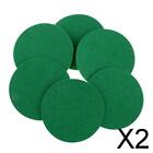 2X 6 Pieces Air Hockey Table Felt Pushers Replacement Felt Pads Green S