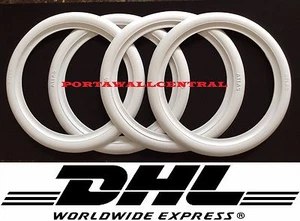 4X18" WHITE WALL TYRE TRIMS NEW VW BEETLE VW VAUXHALL JAGUAR FORD CHEVY RAT ROD - Picture 1 of 1