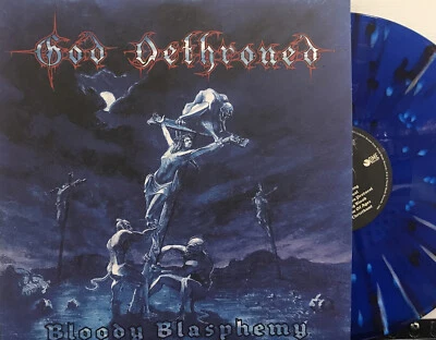 God Dethroned - Bloody Blasphemy LP 2023 Cosmic Key – CKC090 [Blue Splatter] *NL - Image 1 of 4