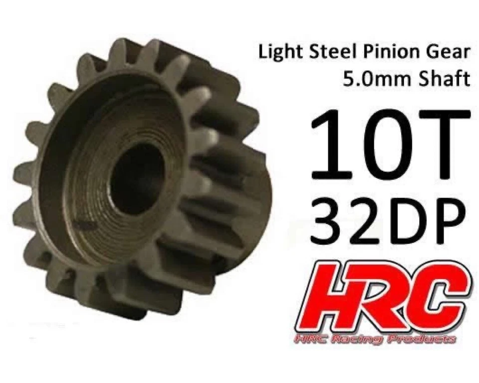 HRC Racing Motorritzel 32dp 5mm Achse Stahl Leicht 10 Zähne HRC73210  - Bild 1 von 1
