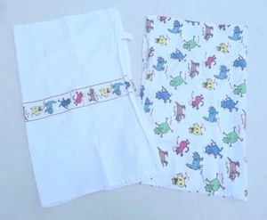 Cat Kitty Dish Tea Towels Kitchen Lot of 2 Pair Colorful Cotton - Picture 1 of 12