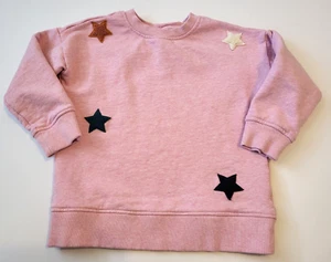 Girls Hanna Andersson French Terry Star Sweatshirt size 110 (5) pink - Picture 1 of 4