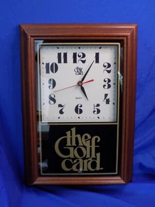 The GOLF CARD Quartz Wall Clock Tested/Working Hanover Clocks Golf Theme RARE - Picture 1 of 4