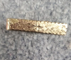 1Cb Star on Matte Brushed Plaid Tie Bar Clip - Picture 1 of 2