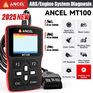 MT100 Motorcycle OBD2 Diagnostic Scanner Tool Check Engine ABS Fit For YAMAHA US - Picture 1 of 7