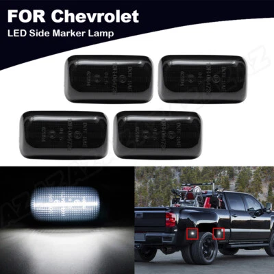 For 15-24 Chevy Silverado 2500HD 3500HD Dually Bed LED Side Marker Light Smoked - Image 1 of 4
