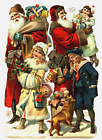 Santa with gifts, children, toys, very large, scrap, Tuck Gigantic Relief 1021