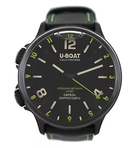 U-Boat Capsoil Doppiotempo 9675 Oil-Filled Dial GMT Black PVD Steel 55MM Quartz - Picture 1 of 10