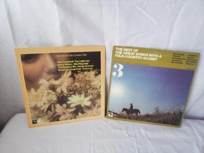 GREAT FOLK COUNTRY HITS ~ Best of The Great Folk Songs ~ LP ~ EX - Image 1 of 4
