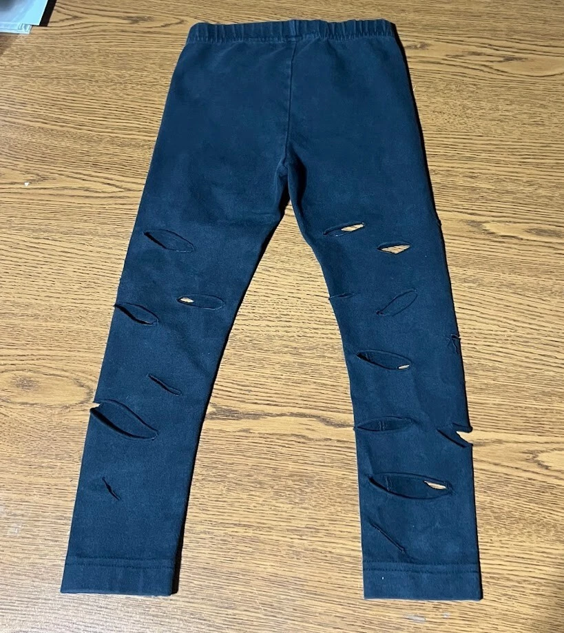 Hanna Andersson Girls Leggings 100 Cotton Blend Black - Image 1 of 4