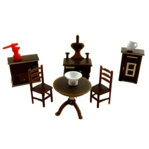 Maison de Poupées Miniature 1:48 Échelle Plastique Style Ancien Meuble Cuisine - Picture 1 of 8
