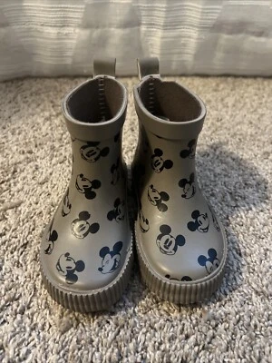 H&M Baby Toddler Disney Mickey Mouse Rubber Rain Wellies Boots Bootie 5.5 - Image 1 of 4