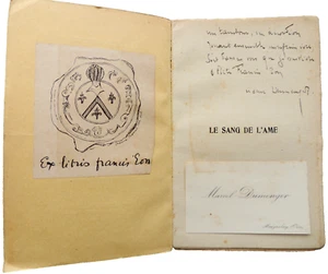 Envoi autographe Marcel Dumenger à Francis Eon. Le sang de l’Âme. Ex libris - Imagen 1 de 6