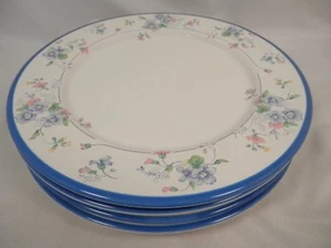Juego (s) de 4 Platos de Ensalada FLOR DE BORDE AZUL Mercado Cuadrado Micro y Seguro para Lavadora - Imagen 1 de 3