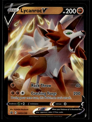 Lycanroc V Promo Fighting Holo SWSH: Sword & Shield Promo Cards SWSH199 NM - Image 1 of 2
