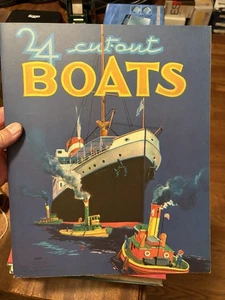 Saalfield Publishing Co. 1938 Boats 24 Cut Outs Unused - Photo 1 sur 7