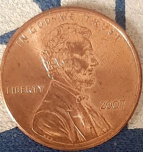 2007 p Lincoln cent error Die crack above Ear - Picture 1 of 2