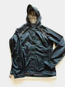 Merrell Women XL Opti-Shell Jacket Raincoat Black Hooded Full Zip Pockets Light - Picture 1 of 13