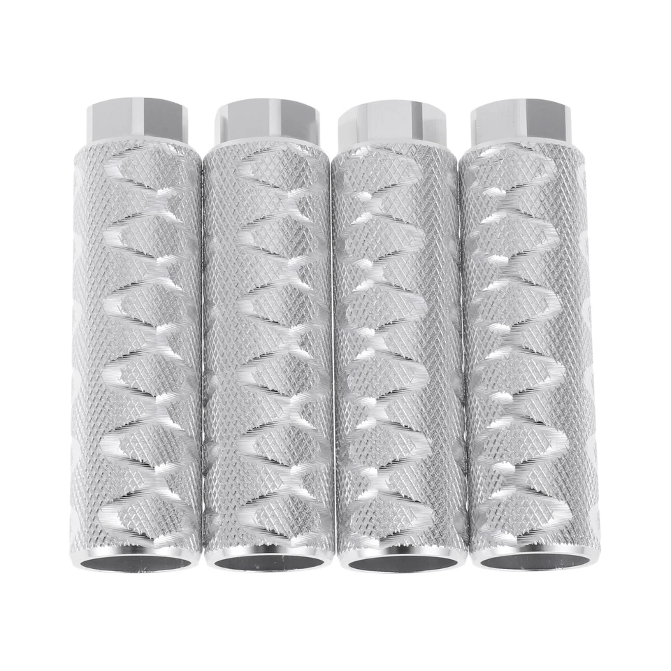 4Pcs Estribos antidesliz Al 100mm circular para asiento trasero 3/8" plata - Imagen 1 de 4