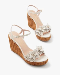 Kate Spade Fiori Blumen Plateau Weiden Keilsandale Größe 6,5 - Bild 1 von 10