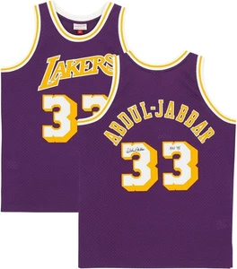 Kareem Abdul-Jabbar Signed Auto Mitchell & Ness Jersey Lakers HOF 95 Fanatics - Picture 1 of 4