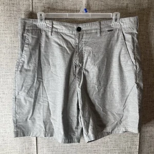 Mens Hurley H20 Dri Breathe Stretch Light Gray Shorts Size 38 - Picture 1 of 10