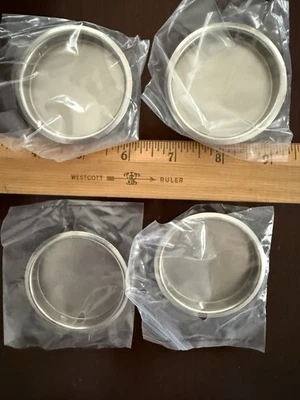 Paquete de 4 tiradores de dedo de puerta de armario de níquel cepillado - fácil instalación a presión Foto 1 de 2