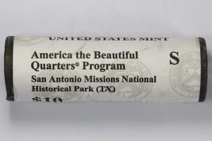 2019-S San Antonio Missions TX America The Beautiful Quarter Bank Roll - Imagen 1 de 1