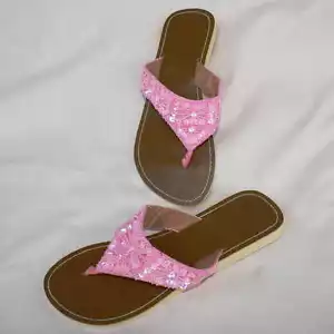 Edle Zehensandalen Zehentrenner Latschen Sandalen PINK Gr.38 / 39 / 40 / 41 - Bild 1 von 1