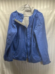 Paradox Windbreaker Rain Jacket Womens Size M Hooded Full Zip Up Blue - Picture 1 of 3