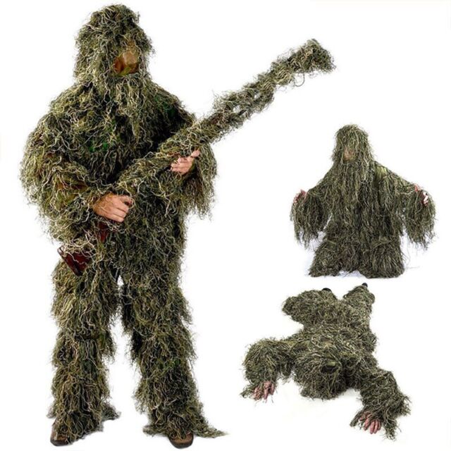 Roupa De Caça Camuflada, 2 Cores, Ghillie, Conjunto De Roupa De