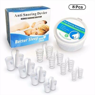 8PCS Anti Snoring Nasal Dilator Nose Clip Stop Snore Breathe Soft Silicone  HD • 4.48€