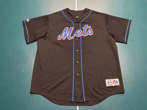 New York Mets Carlos Beltran Black Majestic Stitched Jersey Size 2XL Cover