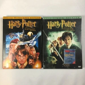 Harry Potter & THE CHAMBER OF SECRETS / THE SORCERER'S STONE DVD 2-Disc Sets Lot - Afbeelding 1 van 5