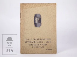Fiat Vehicles Handbook, Car 632 N-634 N & Omnibus 635 RN - Turin, Italy, 1934 - Picture 1 of 10