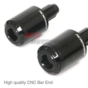 ATOM Black Bar End Cap Plugs For Yamaha MT-07 FZ-07 16 17 18 19 20 21 22 - Picture 1 of 5
