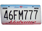 Alabama Heart of Dixie license plate in Very Good condition Good number 46FM777