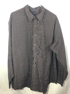 Arrow Mens Sz XL Multi-Color Plaid Checkered Long Sleeve Button Down Dress Shirt - Picture 1 of 2