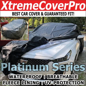 2020 2021 2022 2023 2024 CADILLAC CT5 WATERPROOF CAR COVER W/MIRRORPOCKET BLK - Picture 1 of 11