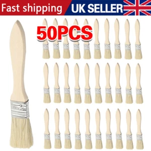 50 x Disposable Economy Paint Brushes | Laminating & Adhesive Paint Brush Pack - Picture 1 of 10