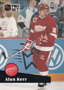1991-92 Pro Set #376 Alan Kerr Detroit Red Wings