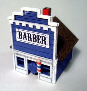 N Scale Old West Barber Shop Kit - Picture 1 of 7