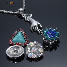 Multi Styles Snap Pendant Necklace 20mm Fit 18mm Snap Button DIY Snap Jewelry