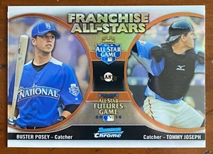 2012 Bowman Chrome Refractor Franchise All-Stars BUSTER POSEY  & TOMMY JOSEPH - Picture 1 of 2