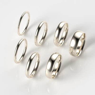 14K Champagner Gold 1,5mm 2mm 2,5mm 3mm 4mm 5mm 6mm Comfort Fit Ehering - Bild 1 von 4