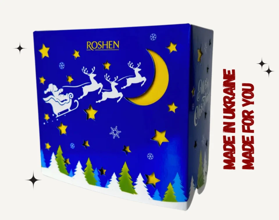 Новогодний подарочный набор конфет Roshen Christmas Sky 509 грамм/разнообразный шоколад - Изображение 1 из 1