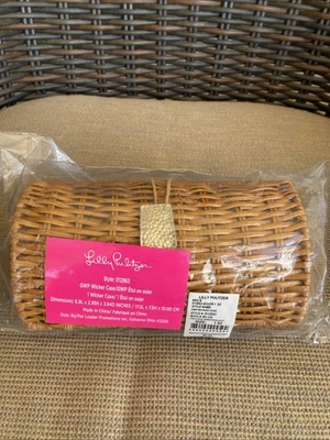 LILLY PULITZER Sailabration Mimbre Bolso sin asas Estuche * NUEVO en plástico con etiqueta Foto 1 de 4