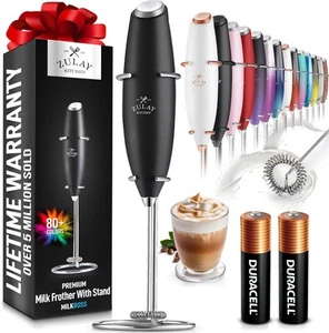 Zulay Kitchen Powerful Milk Frother Wand With 2 Duracell Batteries - Ultra Fast - Picture 1 of 7